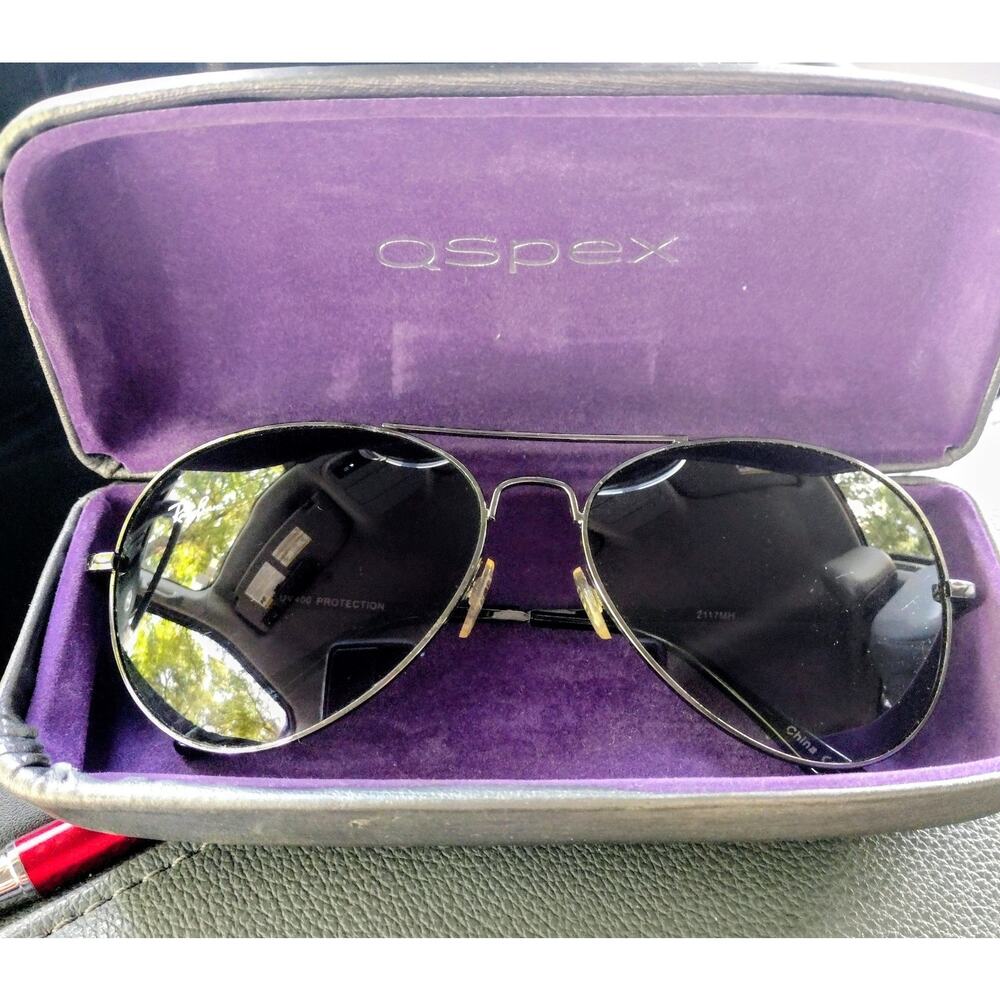 Vintage Ray Ban Aviator Sunglasses Silver 2117 MH